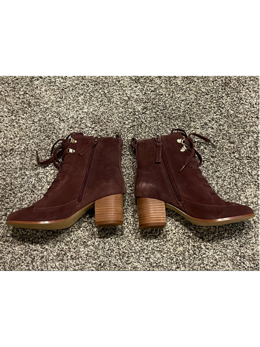Violet & Red Women's Lace-Up Heeled Boots, Size 6, NWOB